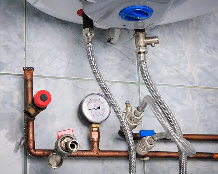 Water heater piping