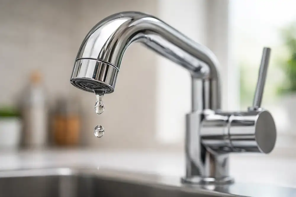 A leaky kitchen faucet